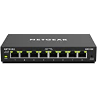 Netgear GS308E - Switch Conmutador de Red de 8 Puertos Gigabit Ethernet Smart Managed Plus Gestionado- Negro
